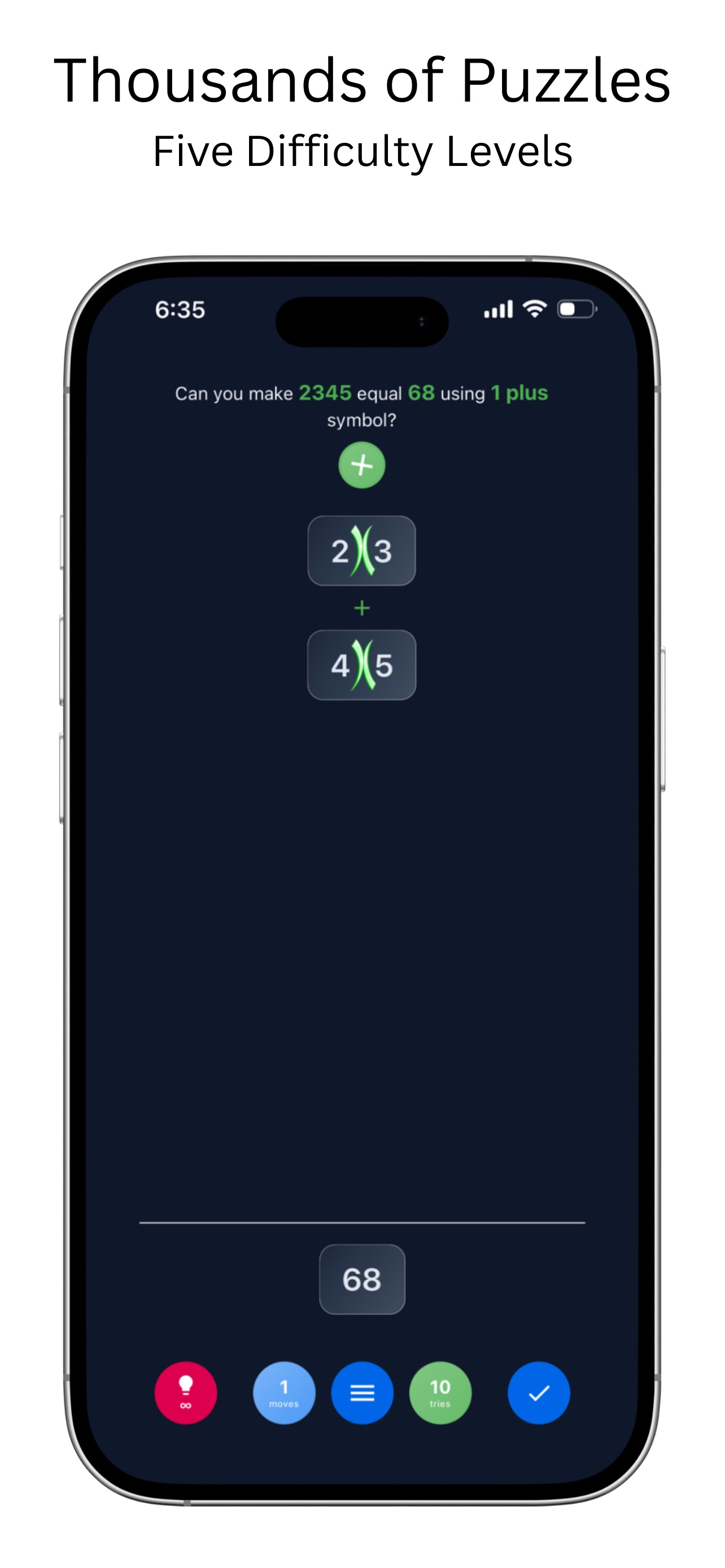SliceSum - thousands of puzzles across five difficulty levels
