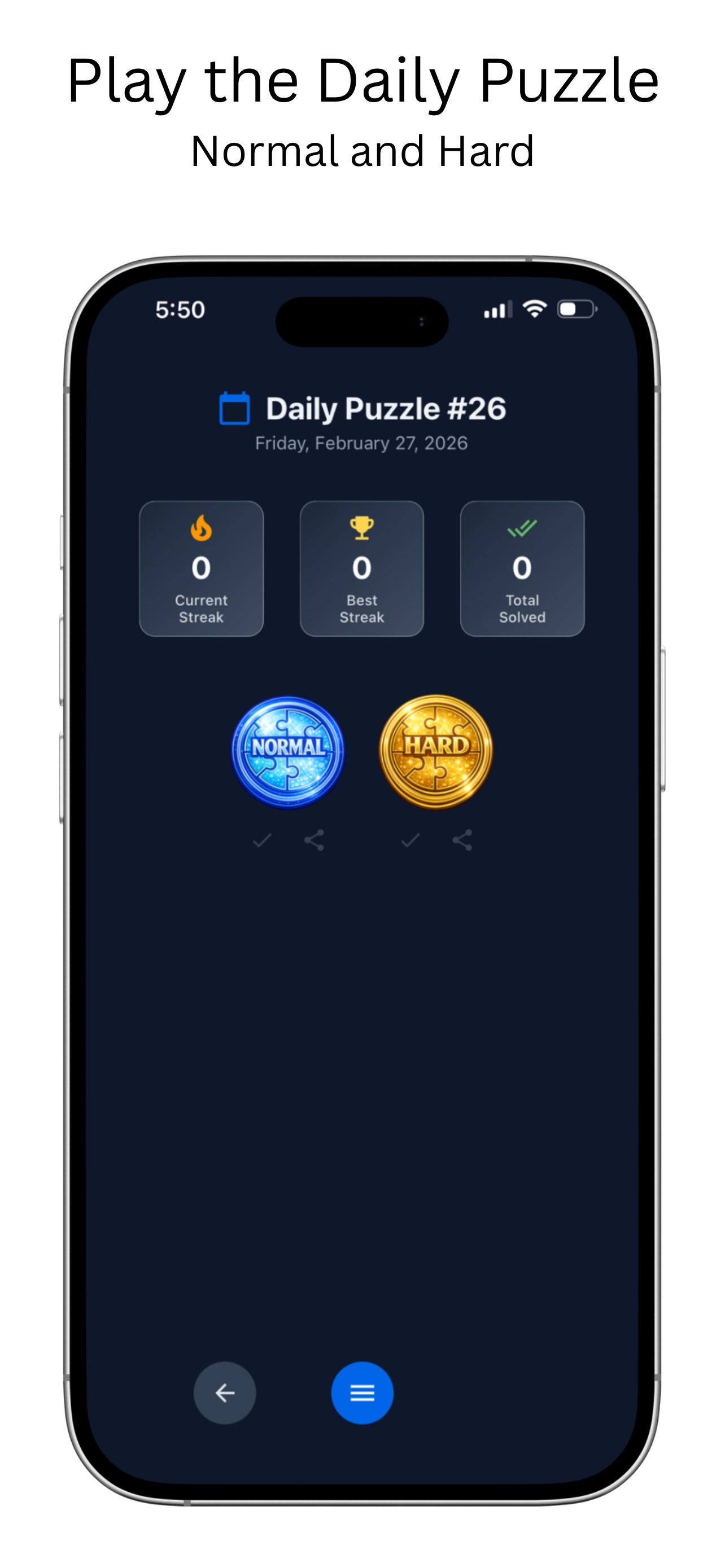 SliceSum - daily puzzle with normal and hard modes