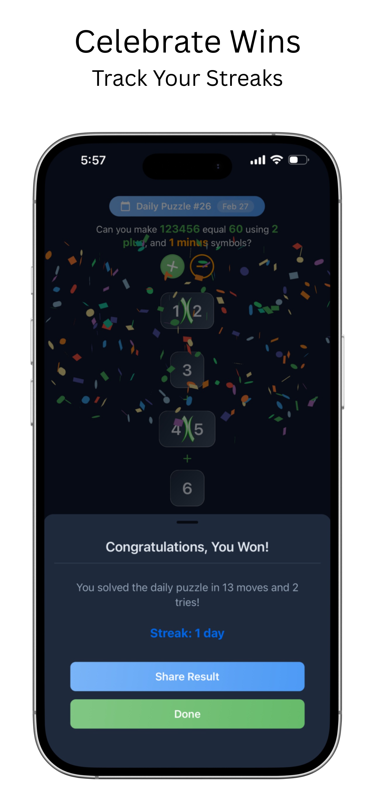 SliceSum - celebrate wins and track your streaks