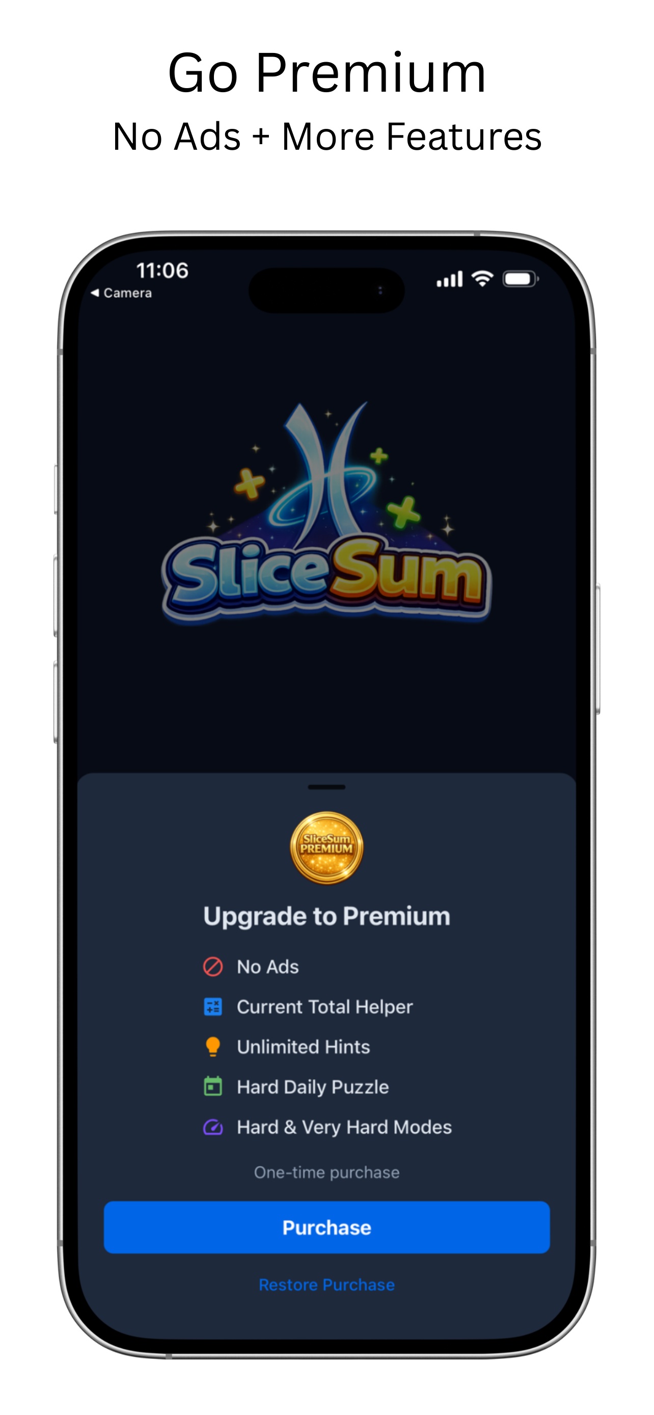 SliceSum - premium upgrade with no ads and more features