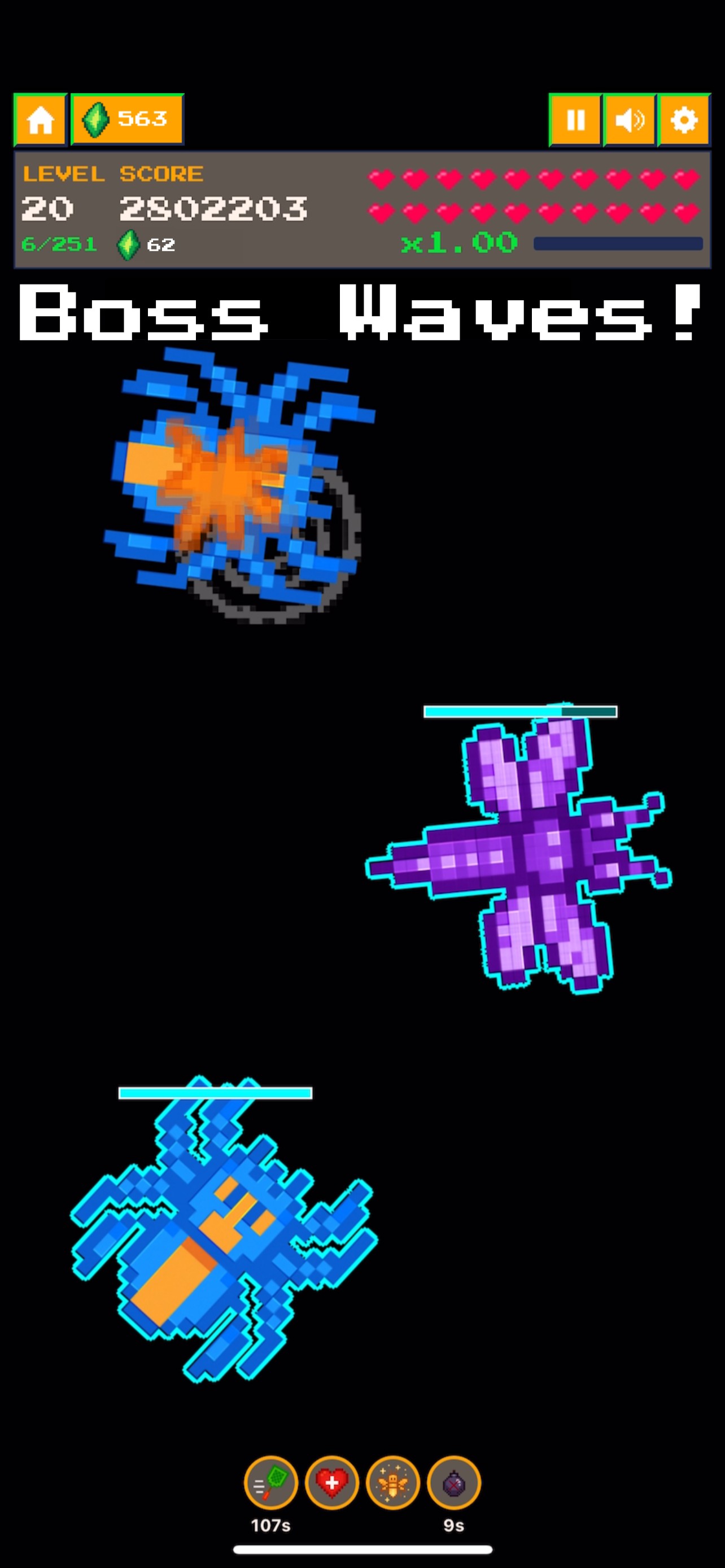 Smash'Em Up! gameplay - boss waves